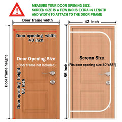 QWR puerta pantalla resistente con malla gruesa, ideal para mantener aire circulando.