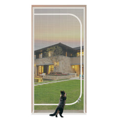 QWR puerta rejilla 36x84 para mascotas, mantiene aire fresco sin salidas.