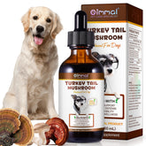 QwsYaay hongo cola de pavo para perros, botella, posible apoyo inmunitario para tu mascota.