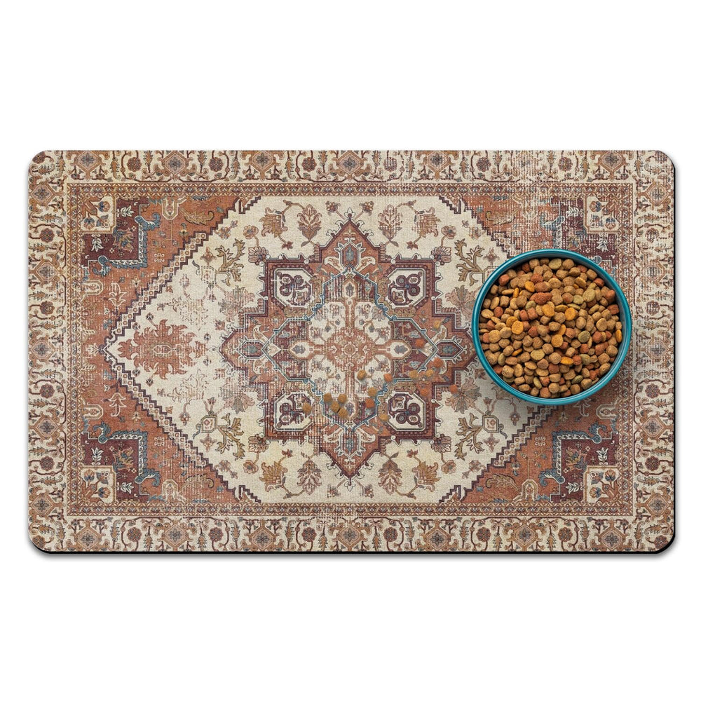Alfombra QXWREL para comida de perros con capa absorbente que recoge derrames