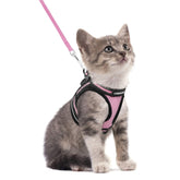 rabbitgoo arnés para gatos con malla transpirable y acolchado suave para mayor comodidad.