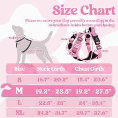 Arnés Rabbitgoo lateral en rosa floral, ajuste seguro para perros medianos