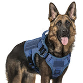 Arnés rabbitgoo táctico para perro grande con malla de aire, cómodo para paseos largos.