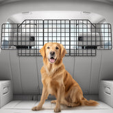 Rabbitgoo barrera para perros en coche muestra malla resistente para seguridad del viaje