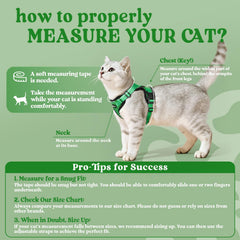 Arnés estilo chaleco Rabbitgoo en malla aire para gato fresco.