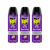 Raid Eliminador de Pulgas, botella de 16 onzas, ideal para uso interior en alfombras y tapizados.
