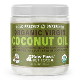 Raw Paws Aceite de Coco Orgánico Virgen en bote para piel suave