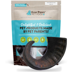 Hueso de cuerno de búfalo grande Raw Paws para perros, duradero y seguro.