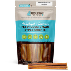 Raw Paws palitos delgados para perros pequeños, masticación duradera de 6 pulgadas.