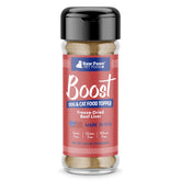 Raw Paws Boost frasco de hígado de res liofilizado para perros y gatos.