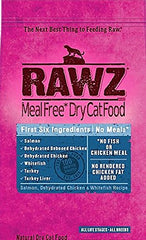 Rawz alimento para gato deshidratado con salmón, pollo y pescado blanco, ideal para dieta nutritiva.