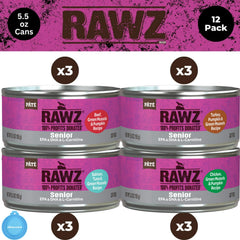 Rawz atún pate latas: textura suave y alta humedad para la hidratación.
