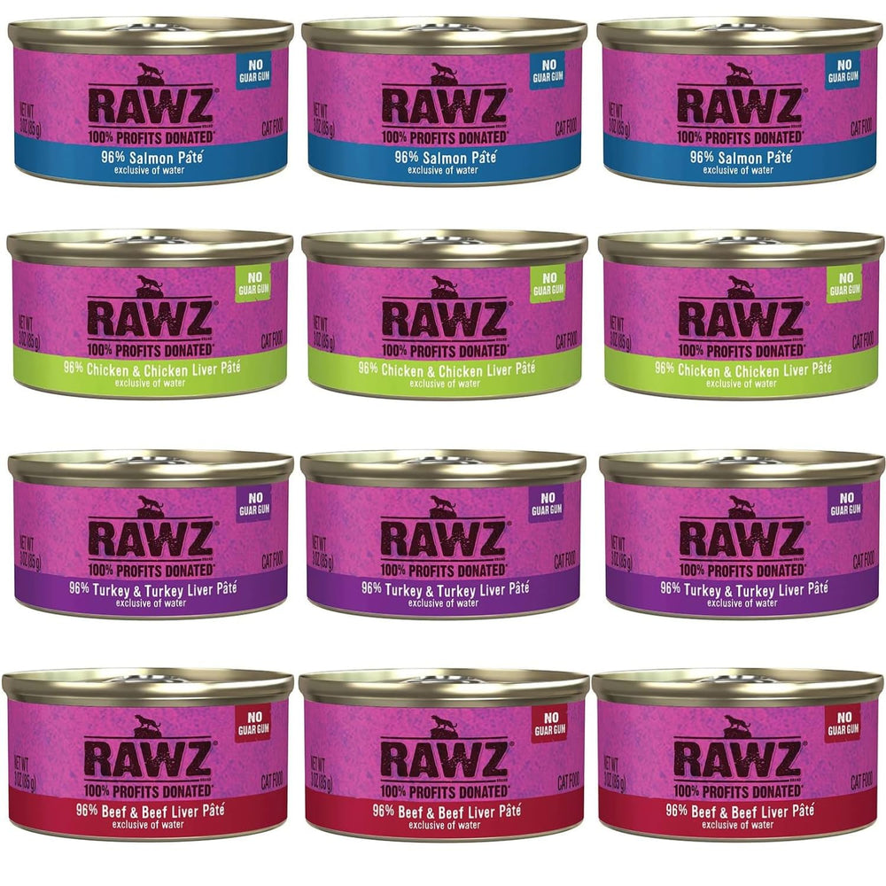 Rawz Pate para gato salmón en lata con proteína real para sabor carnoso