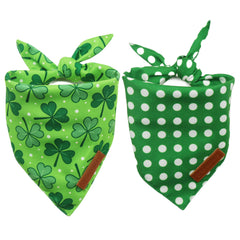 Bandana de Realeaf para perro, Día de San Patricio, dos piezas para combinar estilos.