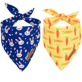 Bandanas Pascua Realeaf para perros, dos piezas, ideales para sesiones de fotos.
