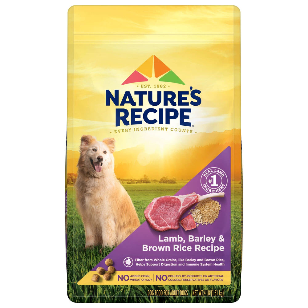 Bol Receta Naturaleza cordero-cebada-arroz para perros, con apoyo digestivo.