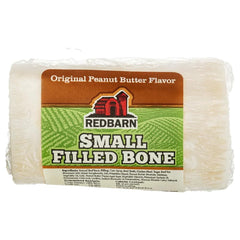 Redbarn Hueso relleno mantequilla de maní, tamaño pequeño para perros activos.