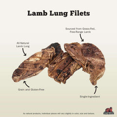 Redbarn Lamb Lung Filets trozos para entrenamiento, recompensa sabrosa.
