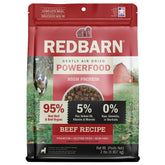 Redbarn Powerfood Air Dried bolsa de 2 libras con carne y órganos al 95% para energía.