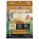 Powerfood Redbarn en envase visible para perros activos, nutrición de alto nivel.