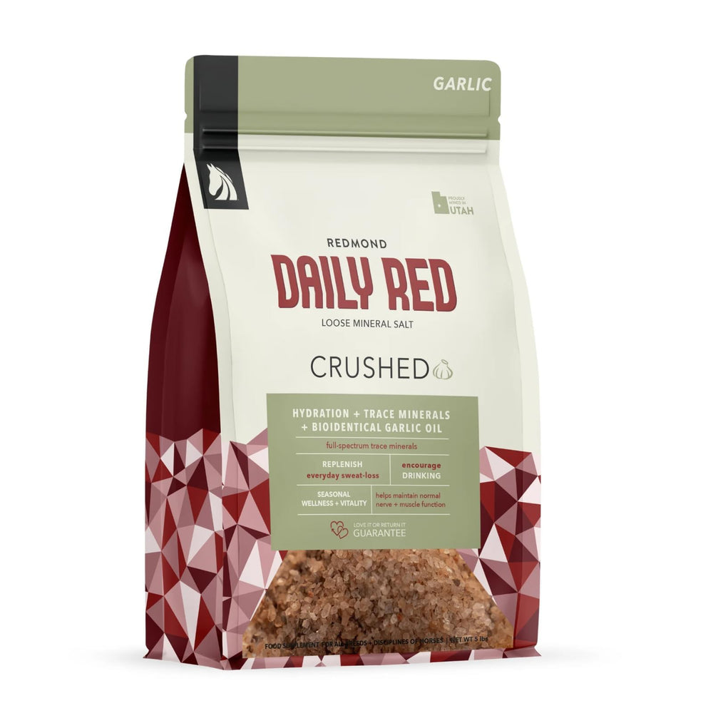 REDMOND Daily Red Triturado para caballos, facilita la ingesta diaria de sal mineral.