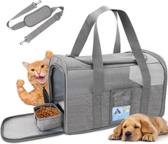 Transportadora Refrze para gato con amplio espacio para viajar