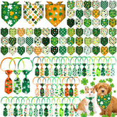 Pañuelos Reginary San Patricio para perros, juego de 60 diseños festivos para fiestas.