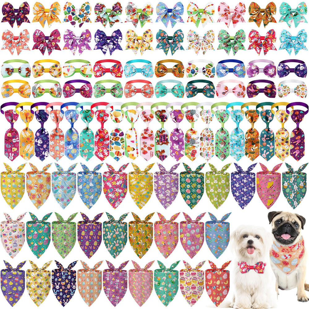 Reginary bandana Pascua para perro, triángulo festivo para paseos y fotos