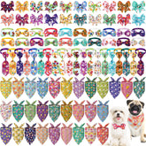 Reginary bandana Pascua para perro, triángulo festivo para paseos y fotos