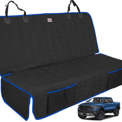 La funda Reliadura para asiento trasero en camioneta ofrece ajuste perfecto y protección contra pelos.
