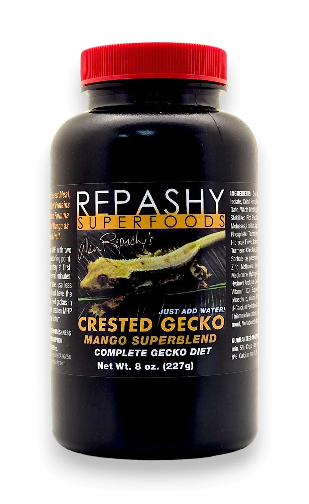 Repashy Crested Gecko Diet Mango Superblend en lata: dieta equilibrada para geckos crestados con mango