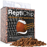 ReptiChip substrato coco para reptiles, cama estable y cómoda para terrarios.