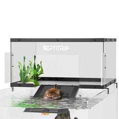 REPTITRIP plataforma tortuga tomándose sol con superficie estable para acuario.
