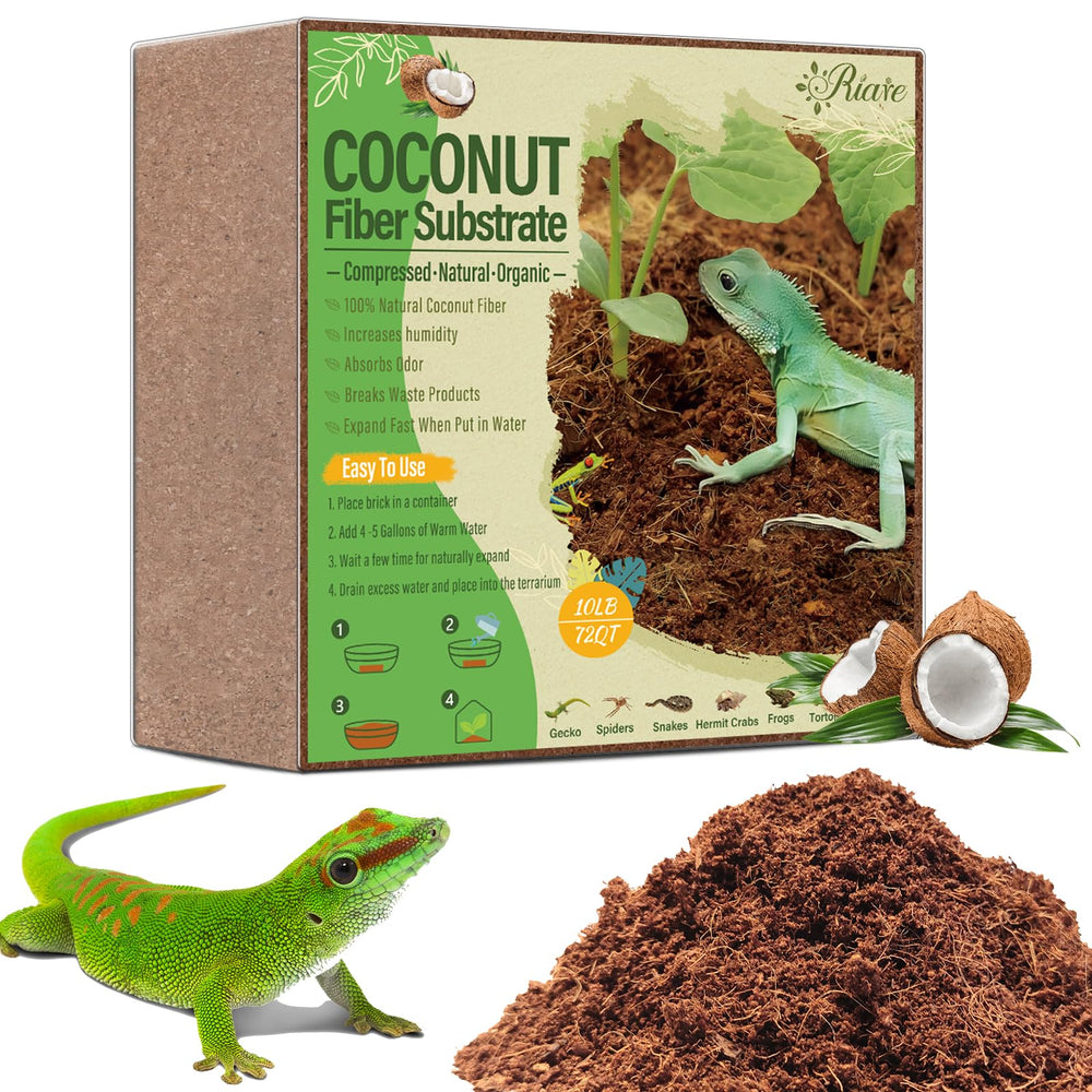 Riare bloque coco 10 libras expandido al remojar para sustrato estable