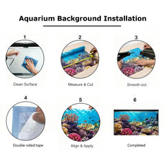 Ricomboo fondo de acuario con plantas marinas para paisaje realista.