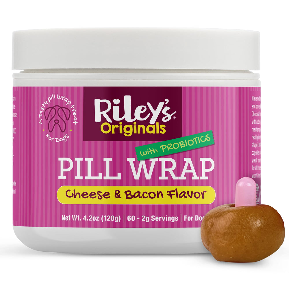 Riley's envoltorio para pastillas, empaque visible para disfrazar medicamentos