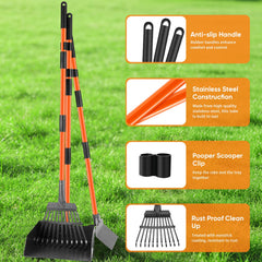 ROIUBPO Pooper Scooper ensamble fácil, sin herramientas, para guardar de forma compacta.