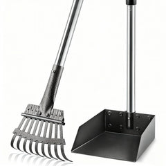 ROIUBPO Pooper Scooper mango-largo, facilita recoger sin doblarse