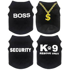 Ropa para perros tamaño pequeño: camiseta negra para chihuahua, cómodo y ligero.