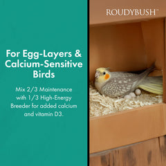 RoudyBush guía de proporciones 1/3 Breeder y 2/3 Maintenance para aves