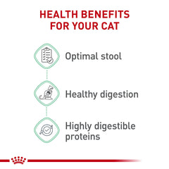 ROYAL CANIN mejora la calidad de las heces con uso constante.