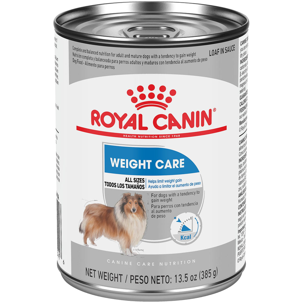 Royal Canin Cuidado de Peso: lata en salsa para perro adulto, favorece la saciedad.