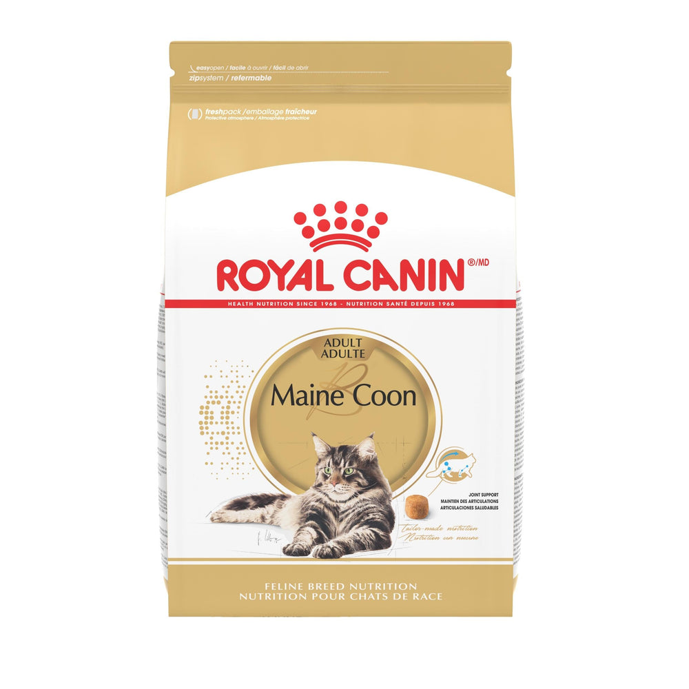 Empaque de Royal Canin Maine Coon con nutrición específica para la raza
