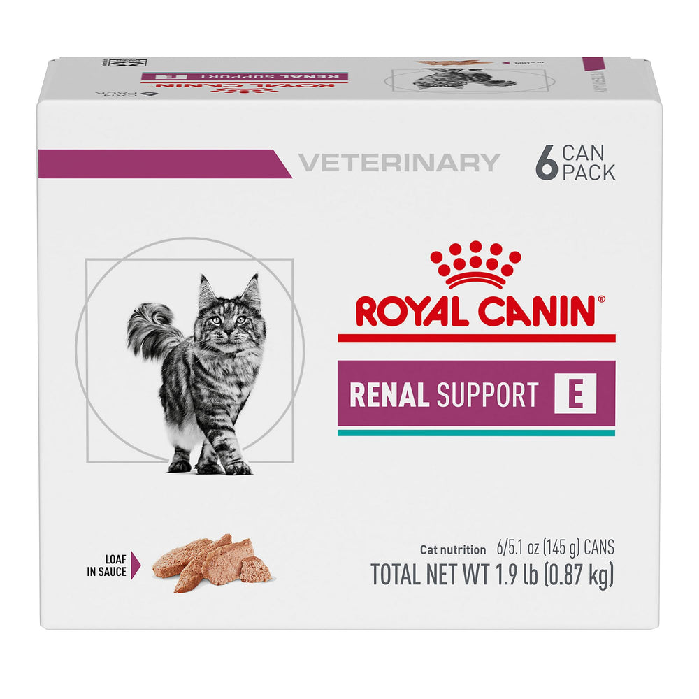 Royal Canin Renal Support E: lata con salsa para estimular el apetito felino.