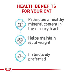 Royal Canin Urinary Care, textura suave en salsa, fácil de comer para felinos.