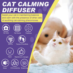 RUAKPL ambiente de sala tranquilo con recargas calmantes para gatos.