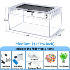 RunDuck tanque tortugas con ventilación 3D para aire fresco y hábitat cómodo