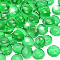RUOJAS canicas de vidrio verde para jarrones, aportan color y brillo discretos.