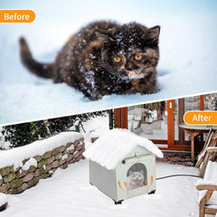 Casa para gatos con dos salidas para acceso y escape seguros, Rypet.