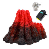 Volcán decorativo de S-Lifeeling para acuario con efecto lava e iluminación multicolor